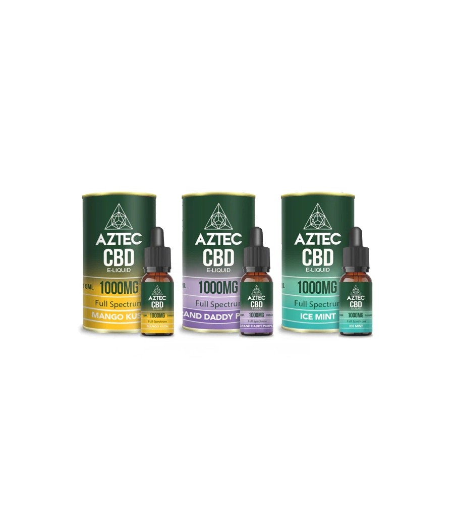 Aztec CBD 1000mg CBD Vaping Liquid 10ml (50PG/50VG)
