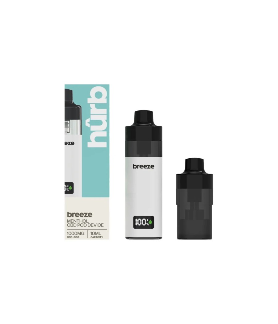 Hurb Breeze CBD 500mg + 500mg CBG Prefilled Pod 10ml + Pod Vape Device