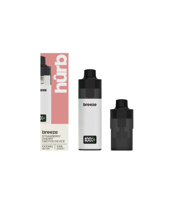 Hurb Breeze CBD 500mg + 500mg CBG Prefilled Pod 10ml + Pod Vape Device