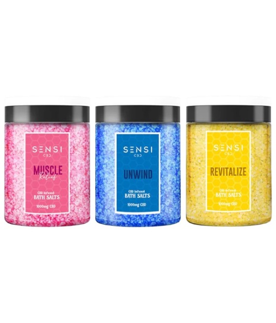 Sensi CBD 1000mg CBD Infused Bath Salts - 700g (BUY 1 GET 1 FREE)