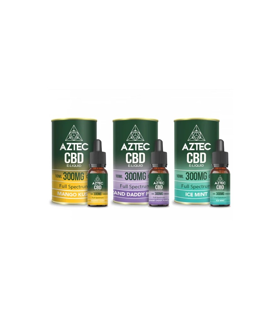 Aztec CBD 300mg CBD Vaping Liquid 10ml (50PG/50VG)