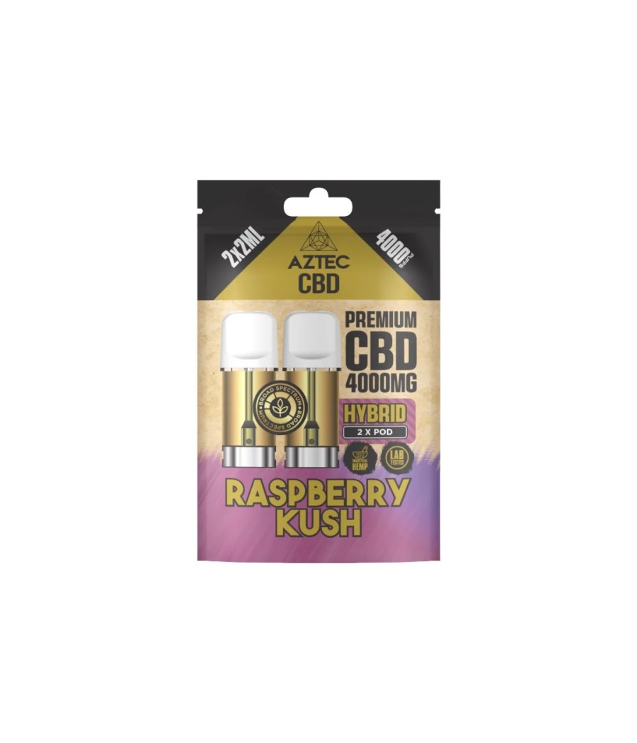 Aztec CBD 4000mg Broad Spectrum CBD Pods 2ml 4000 Puffs - 2 Pcs