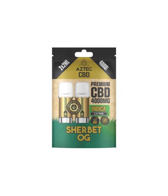 Aztec CBD 4000mg Broad Spectrum CBD Pods 2ml 4000 Puffs - 2 Pcs