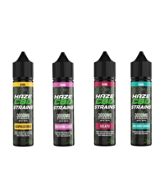 Haze CBD Strains 3000mg CBD E-Liquid 50ml Shortfill 0mg (50VG/50PG)