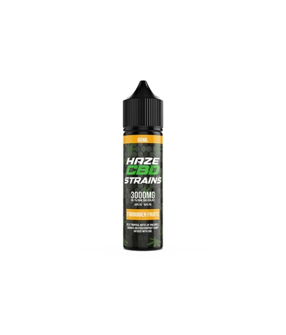Haze CBD Strains 3000mg CBD E-Liquid 50ml Shortfill 0mg (50VG/50PG)