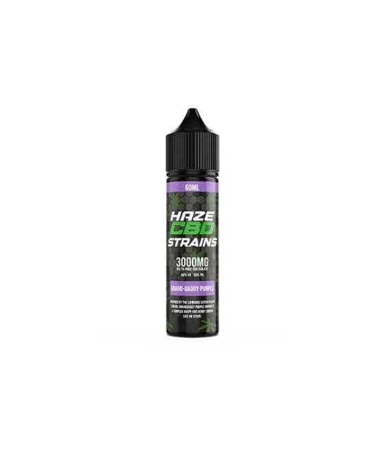 Haze CBD Strains 3000mg CBD E-Liquid 50ml Shortfill 0mg (50VG/50PG)