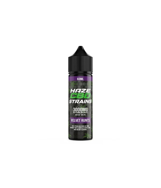Haze CBD Strains 3000mg CBD E-Liquid 50ml Shortfill 0mg (50VG/50PG)