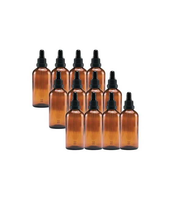 Bulk Empty Amber Glass Tincture Bottles 100ml