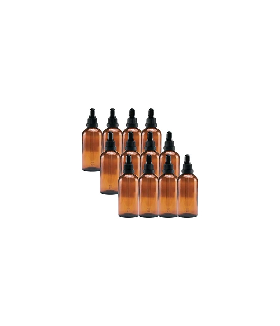 Bulk Empty Amber Glass Tincture Bottles 100ml