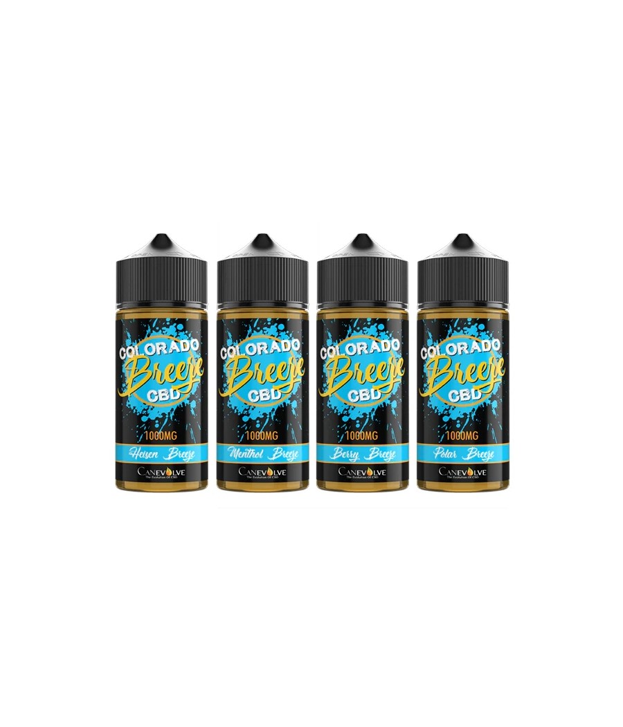 Colorado Breeze 1000mg CBD Vaping Liquid 100ml (50PG/50VG)