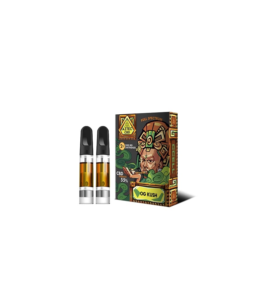 Aztec CBD 2 x 1000mg Cartridge Kit - 1ml