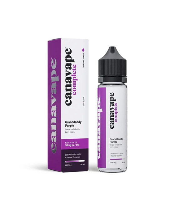 Canavape 1800mg Full-Spectrum CBD + CBG E-liquid 50ml (30VG/70PG)