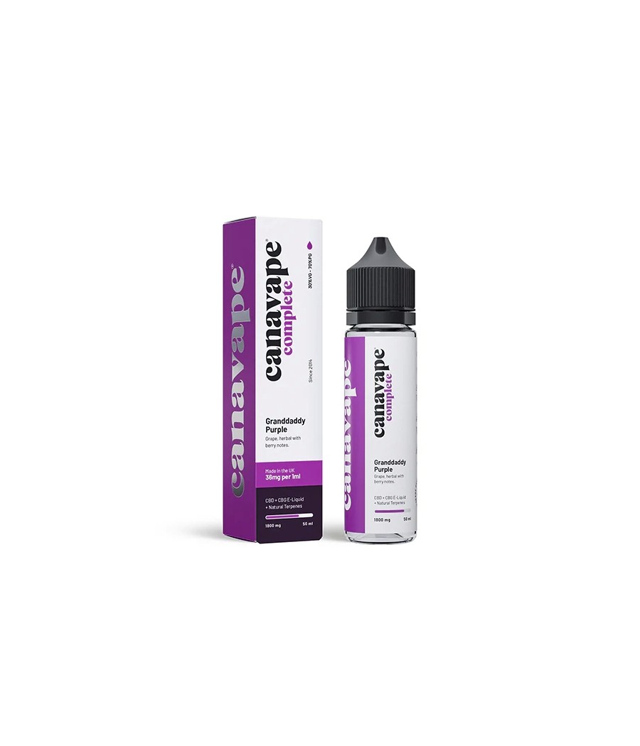 Canavape 1800mg Full-Spectrum CBD + CBG E-liquid 50ml (30VG/70PG)