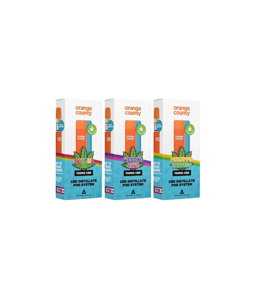 750mg Orange County CBD Prefilled Pod Vape System