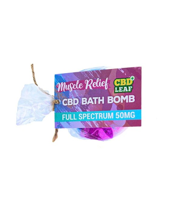 CBD Leaf 100mg CBD Bath Bomb - Muscle Relief
