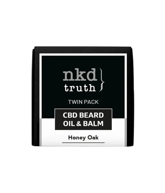 NKD 150mg CBD Twin Pack Honey Oak Beard Oil and balm