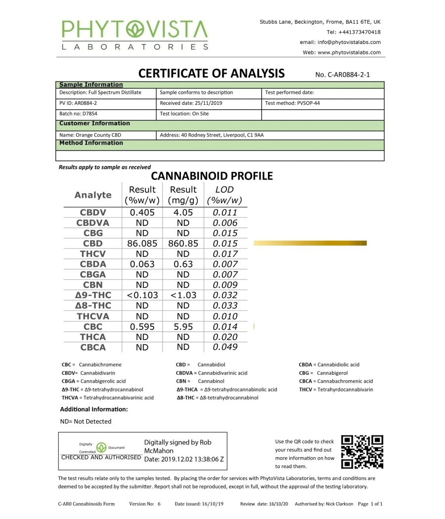 Orange County CBD 1000mg E-Liquid Booster Shot 10ml