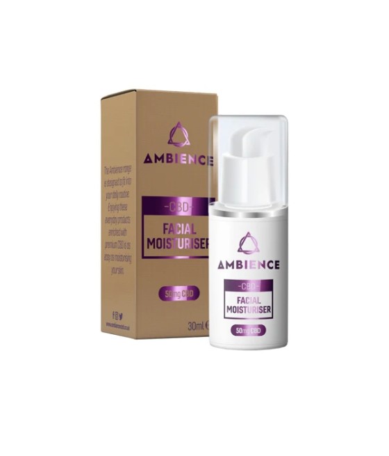 Ambience CBD Infused 50mg CBD Facial Moisturiser 30ml (Buy 1 Get 2 Free)