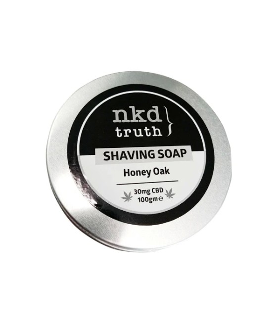 NKD 30mg CBD Speciality Shaving Soap 100g - Honey Oak (Buy 1 Get 1 Free)
