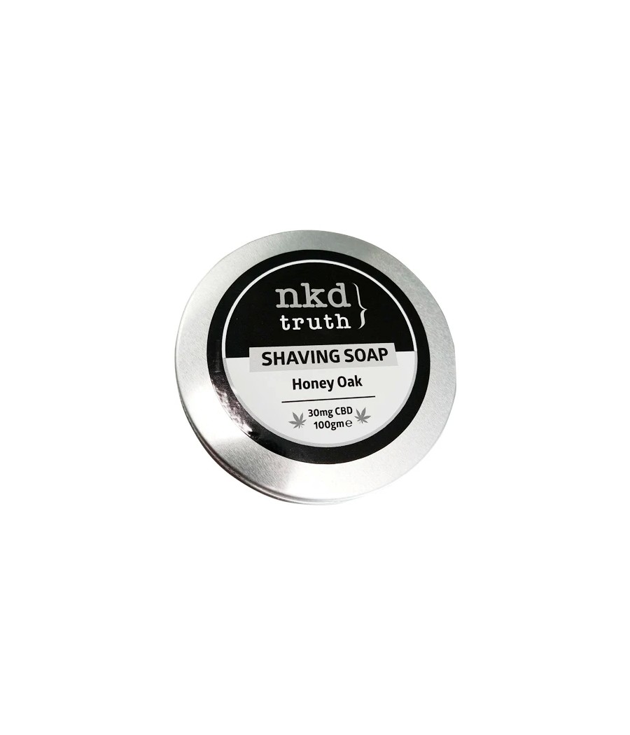 NKD 30mg CBD Speciality Shaving Soap 100g - Honey Oak (Buy 1 Get 1 Free)