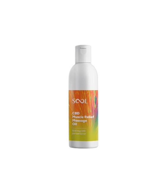 SOOL 500mg Full Spectrum CBD Muscle Relief Massage Oil 200ml (BUY 1 GET 1 FREE)