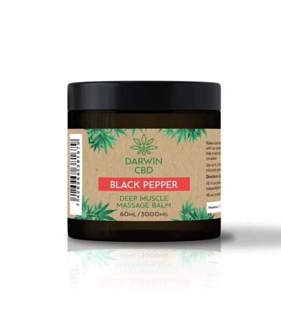 Darwin CBD 3000mg CBD Black Pepper Massage Balm - 60ml