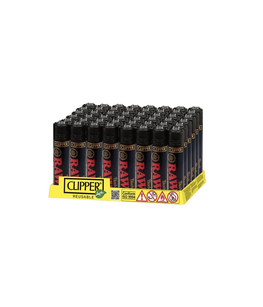 48 Clipper RAW Printed Refillable Lighters