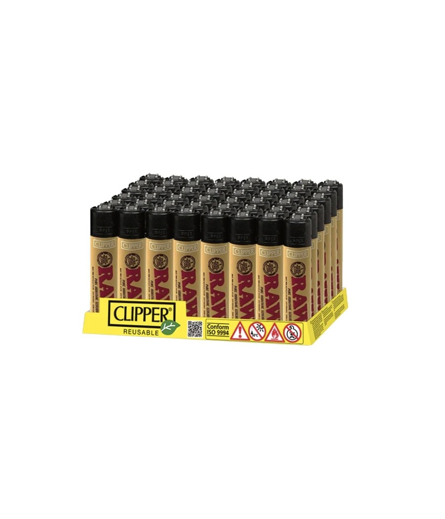 48 Clipper RAW Printed Refillable Lighters