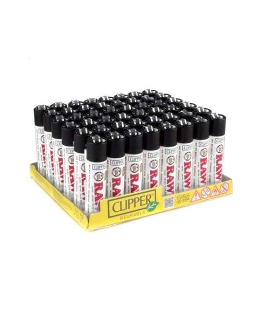 48 Clipper RAW Printed Refillable Lighters