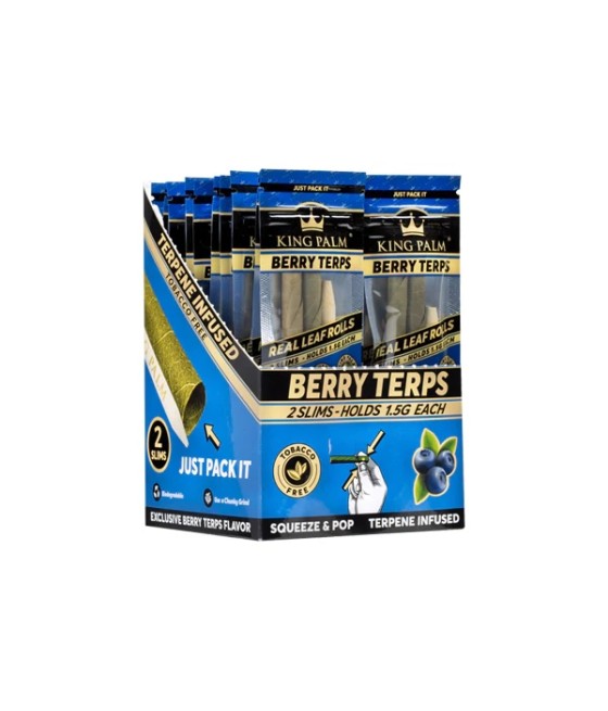 20 King Palm Flavoured Slim 1.5G Rolls - Display Pack