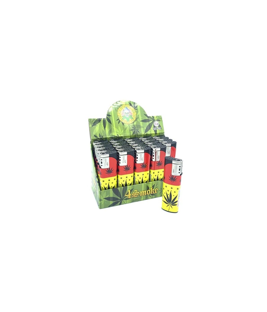 25 x 4Smoke Wind-Proof Printed Lighters - 218WE