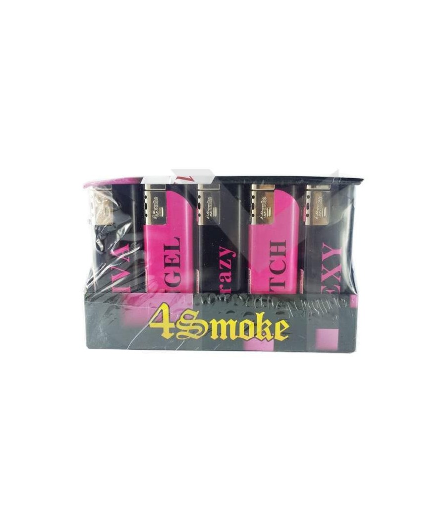 25 x 4Smoke Wind-Proof Printed Lighters - 218WE