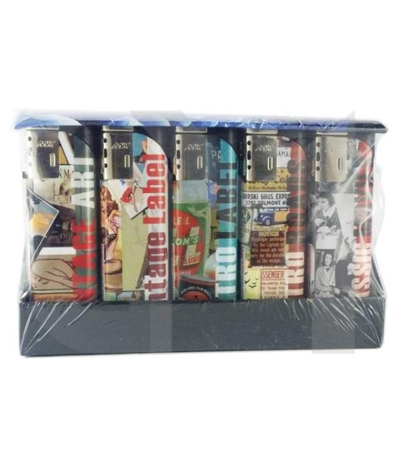 25 x 4Smoke Wind-Proof Printed Lighters - 218WE