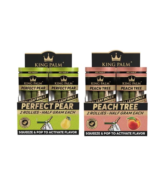 20 King Palm 0.5g Flavoured Wrap Rollies - Display Pack