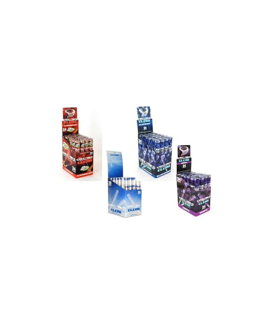 Cyclones Pre Rolled Clear Cones - 24 pack