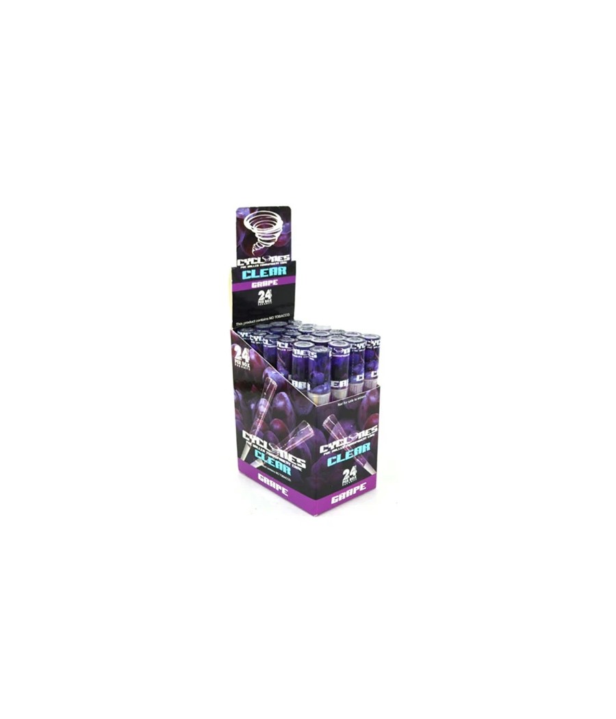 Cyclones Pre Rolled Clear Cones - 24 pack