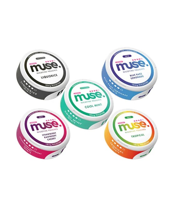 18mg Muse Nicotine Pouches (UK Made) - 20 Pouches