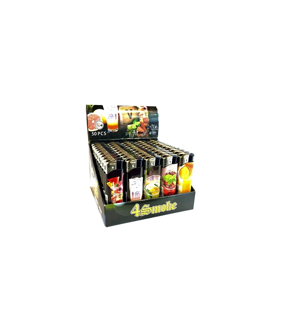 50 x 4Smoke Electronic Printed Lighters - ZY218DK