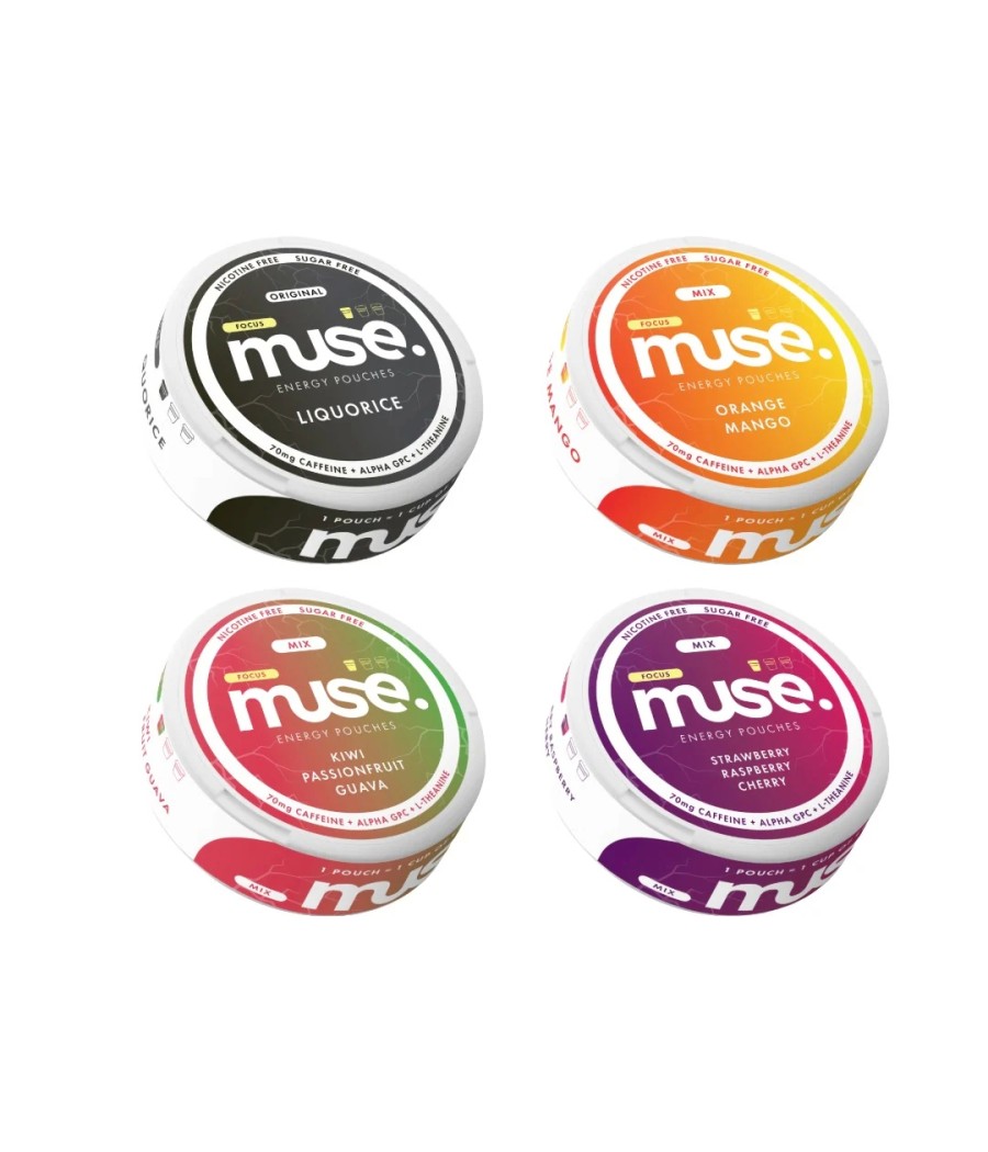 70mg Muse Focus Energy Pouches (UK Made) - 20 Pouches