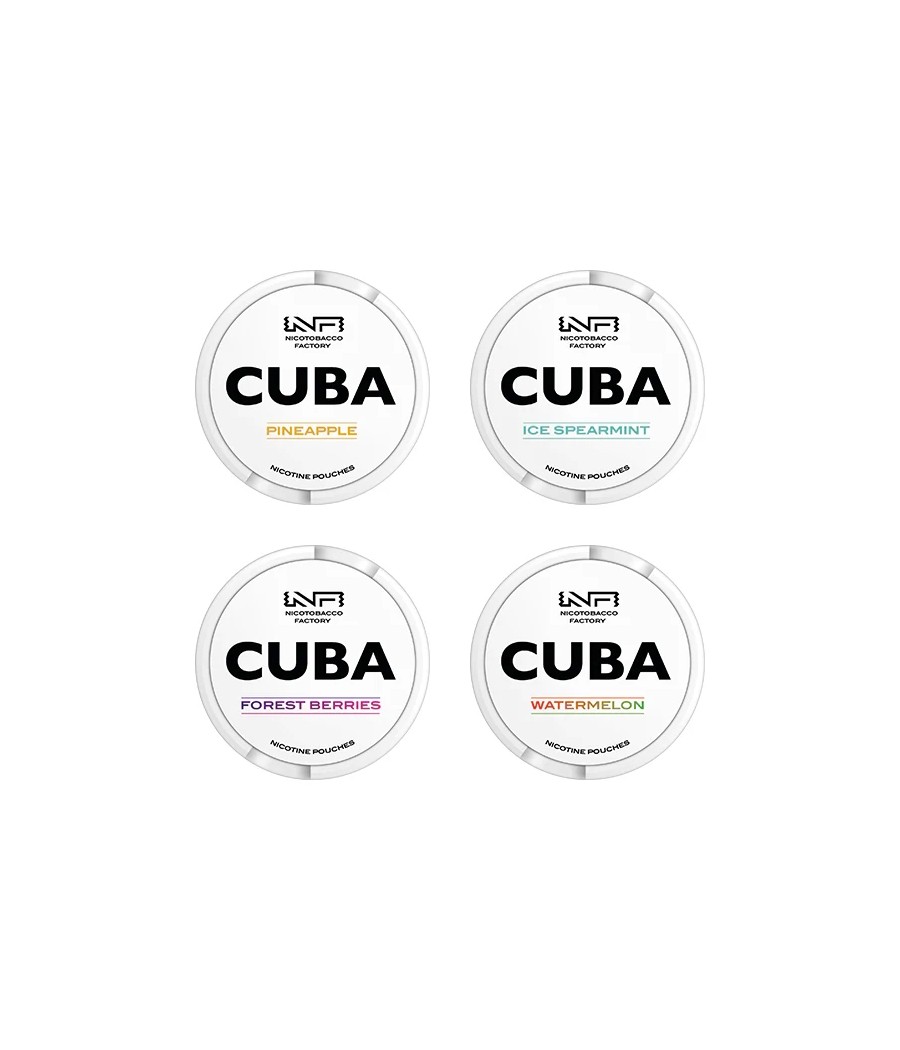 16mg CUBA White Nicotine Pouches - 25 Pouches