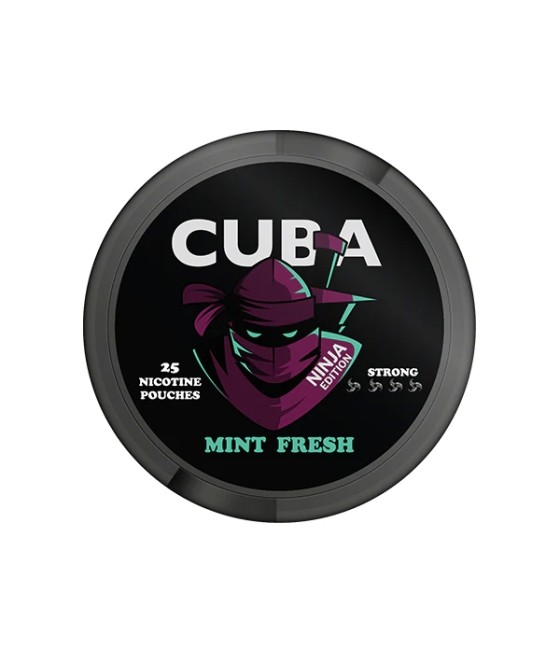 30mg CUBA Ninja Nicotine Pouches - 25 Pouches