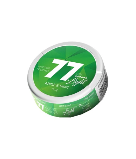 8mg 77 Slim Light Nicotine Pouches - 20 Pouches