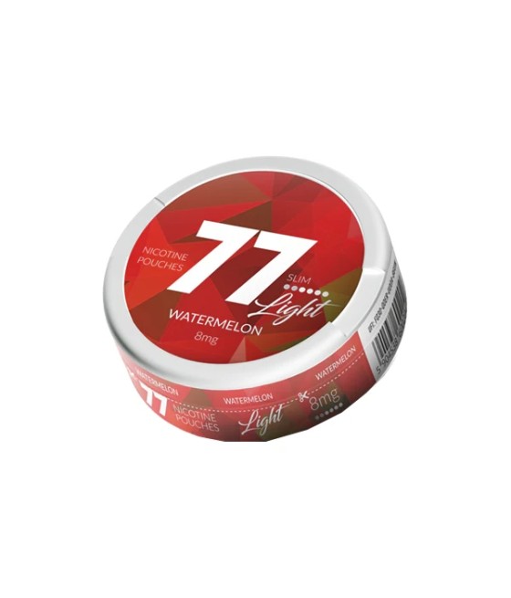 8mg 77 Slim Light Nicotine Pouches - 20 Pouches