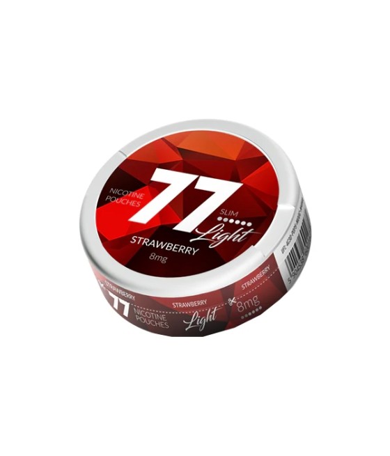 8mg 77 Slim Light Nicotine Pouches - 20 Pouches