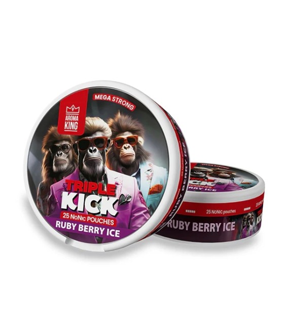 100mg Aroma King Triple Kick NoNic Pouches - 25 Pouches