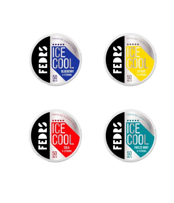 50mg FEDRS Ice Cool X-Strong Nicotine Pouch - 20 Pouches