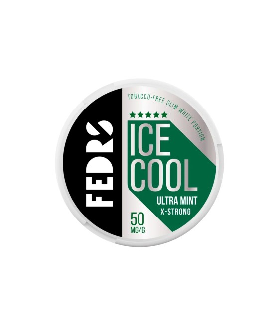 50mg FEDRS Ice Cool X-Strong Nicotine Pouch - 20 Pouches