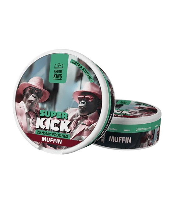 25mg Aroma King Super Kick NoNic Pouches - 25 Pouches