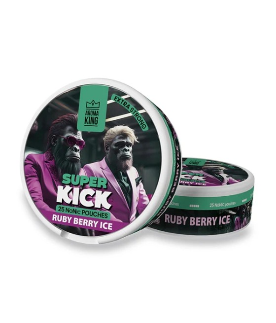 25mg Aroma King Super Kick NoNic Pouches - 25 Pouches