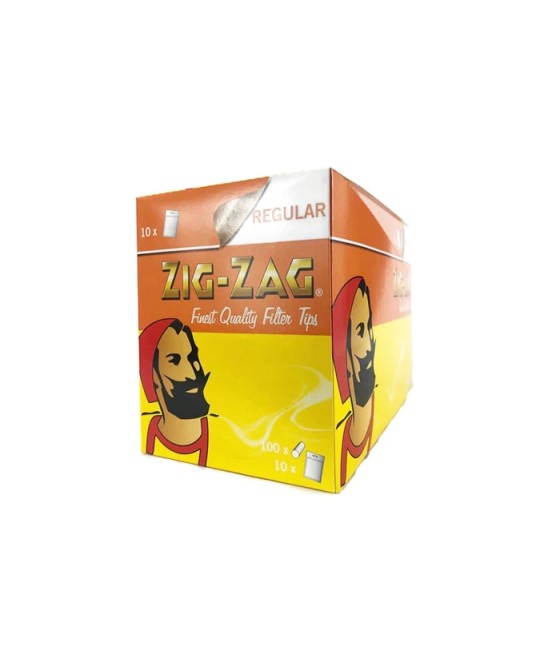 100 Zig-Zag Regular Filter Tips - Pack of 10 Bags